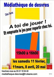 Atelier jeux de société - Médiathèque