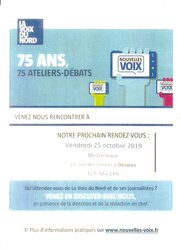 La voix du Nord - 75 ans - ateliers-débats